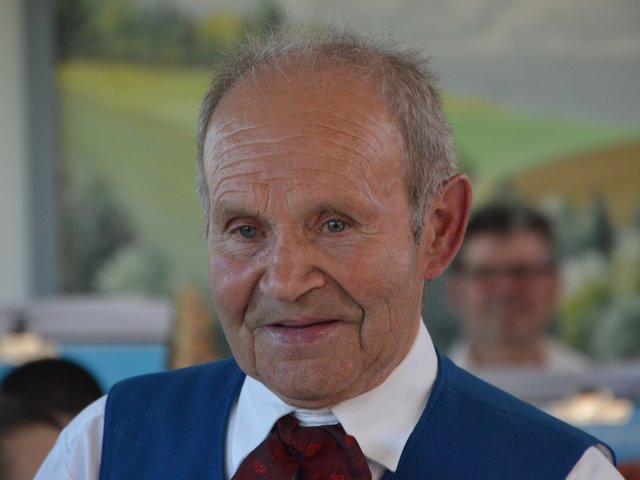 Ehrung von Anton Hock für 70 Jahre aktives Musizieren