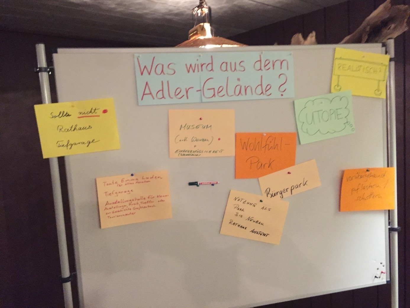 Gesammelt wurden alle Ideen: unabhängig, ob diese eher realistisch oder eher utopisch erschienen.