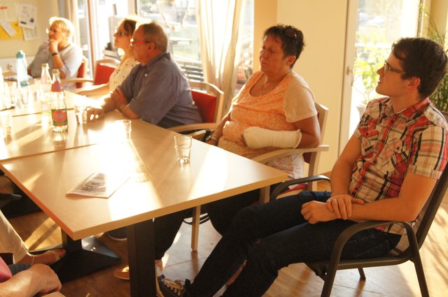 Juso-Kreisvorsitzender und Landtagskandidat Jörg Pischinger (rechts) unter der SPD-Delegation.