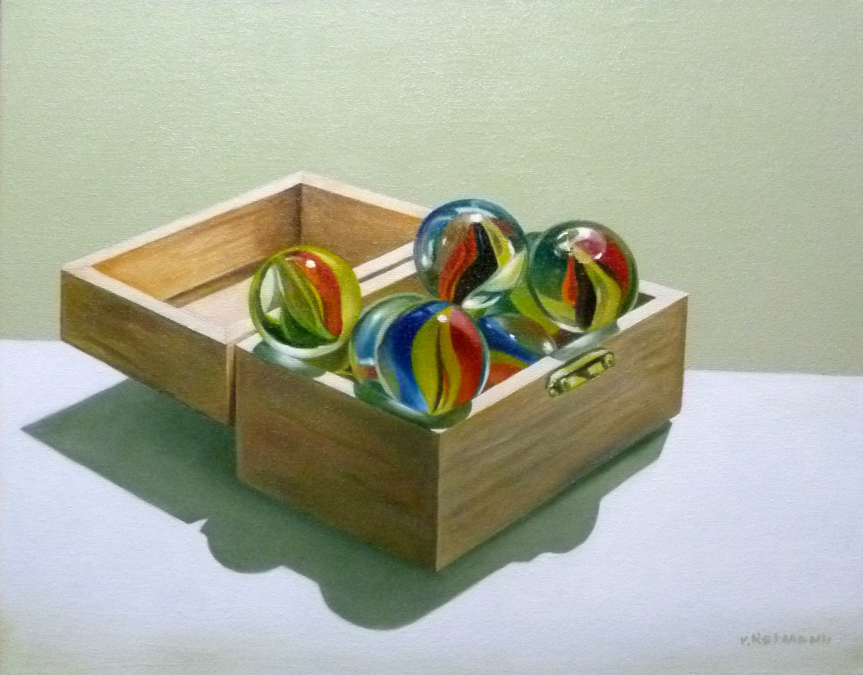"Kugelfest", Öl auf Baumwolle, 40x50 cm