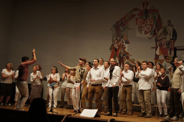 Der Auswahl-Popchor Fränk'n'Feel unter der Leitung von Franny Fuchs.