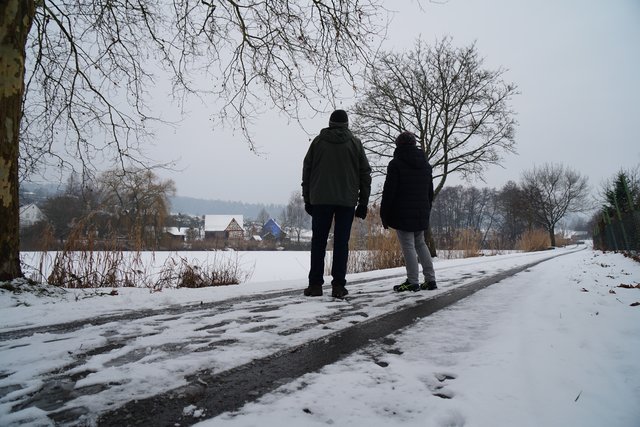 Kurze Rast am einstigen Klosterweiher - in Walldürn- Gottersdorf. 
