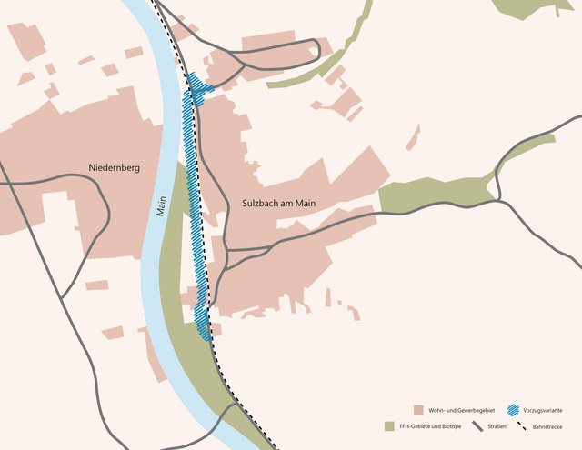 Vorzugsvariante Nord-Süd Trasse  | Foto: Straßenbauamt Aschaffenburg