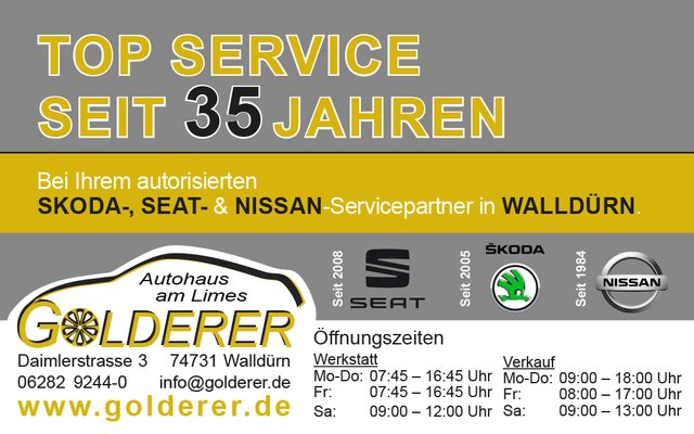 Hier geht's zum Autohaus am Limes GOLDERER"