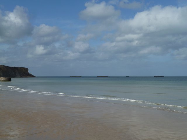 Landungsstrände der Alliierten, der künstliche Hafen von Arromanches