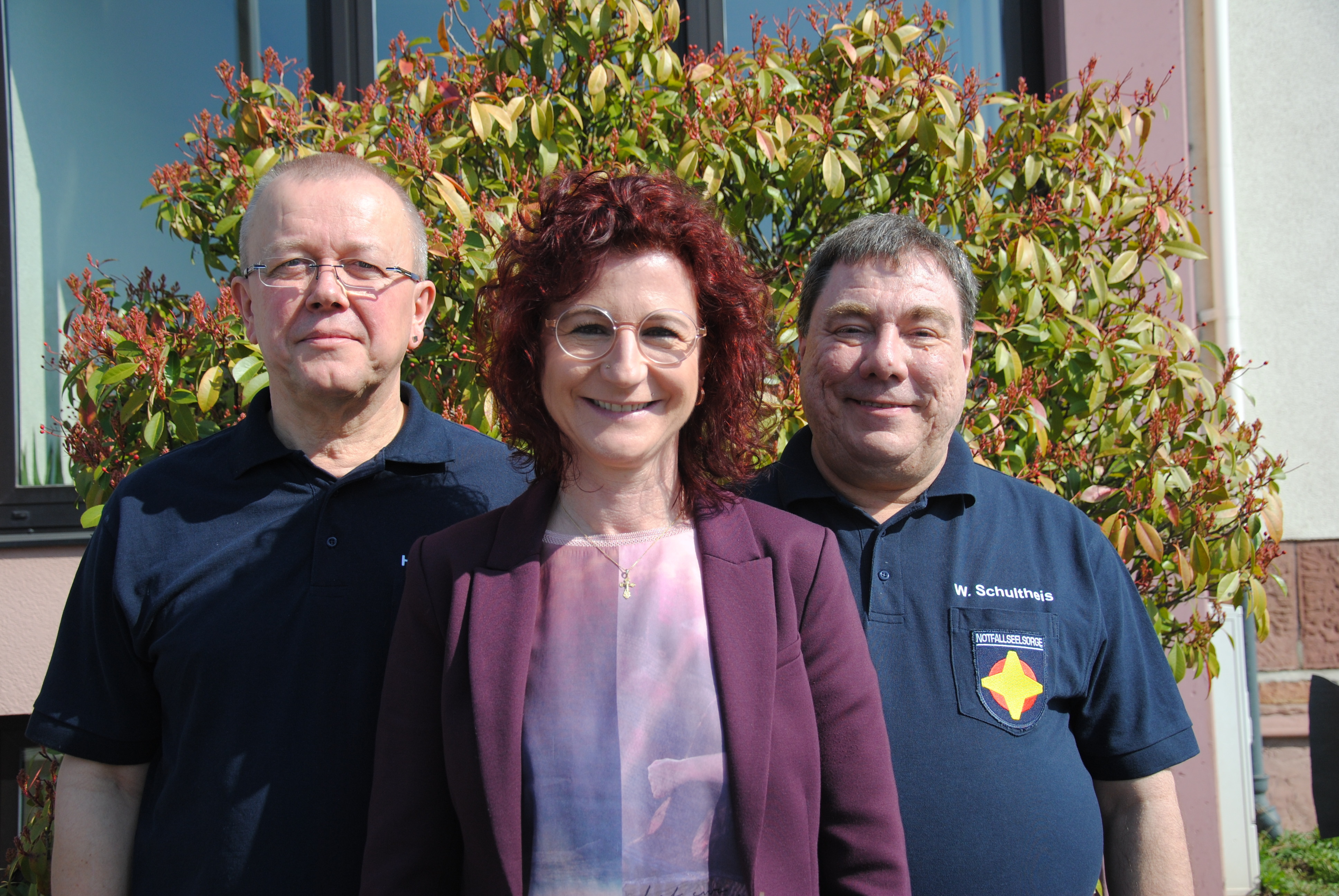 Der evangelische Pfarrer Hans Burkhardt, die Kriseninterventionsberaterin Anja Wienand und der katholische Pfarrer Wolfgang Schultheis (von links) sind das Leitungsteam der Notfallseelsorge im Landkreis Miltenberg.