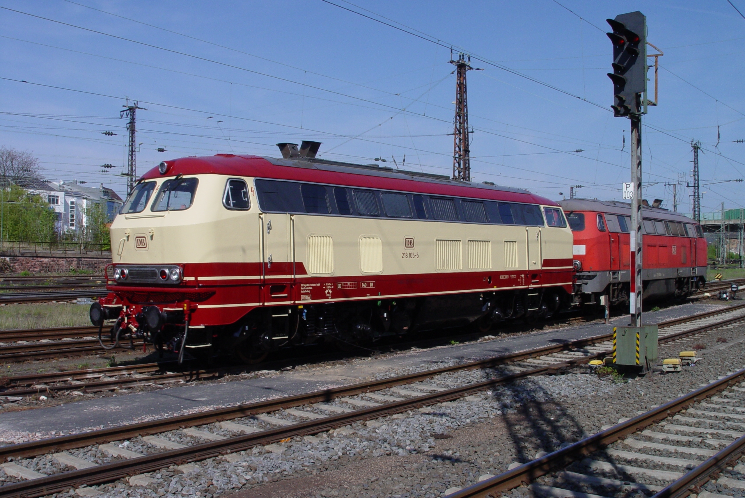 Die neue Lackierung der Westfrankenbahn.