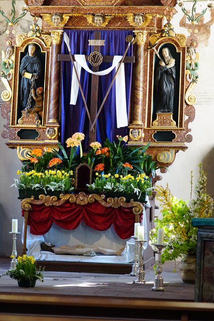 Heiliges Grab in der Martinskapelle in Bürgstadt am Main. 