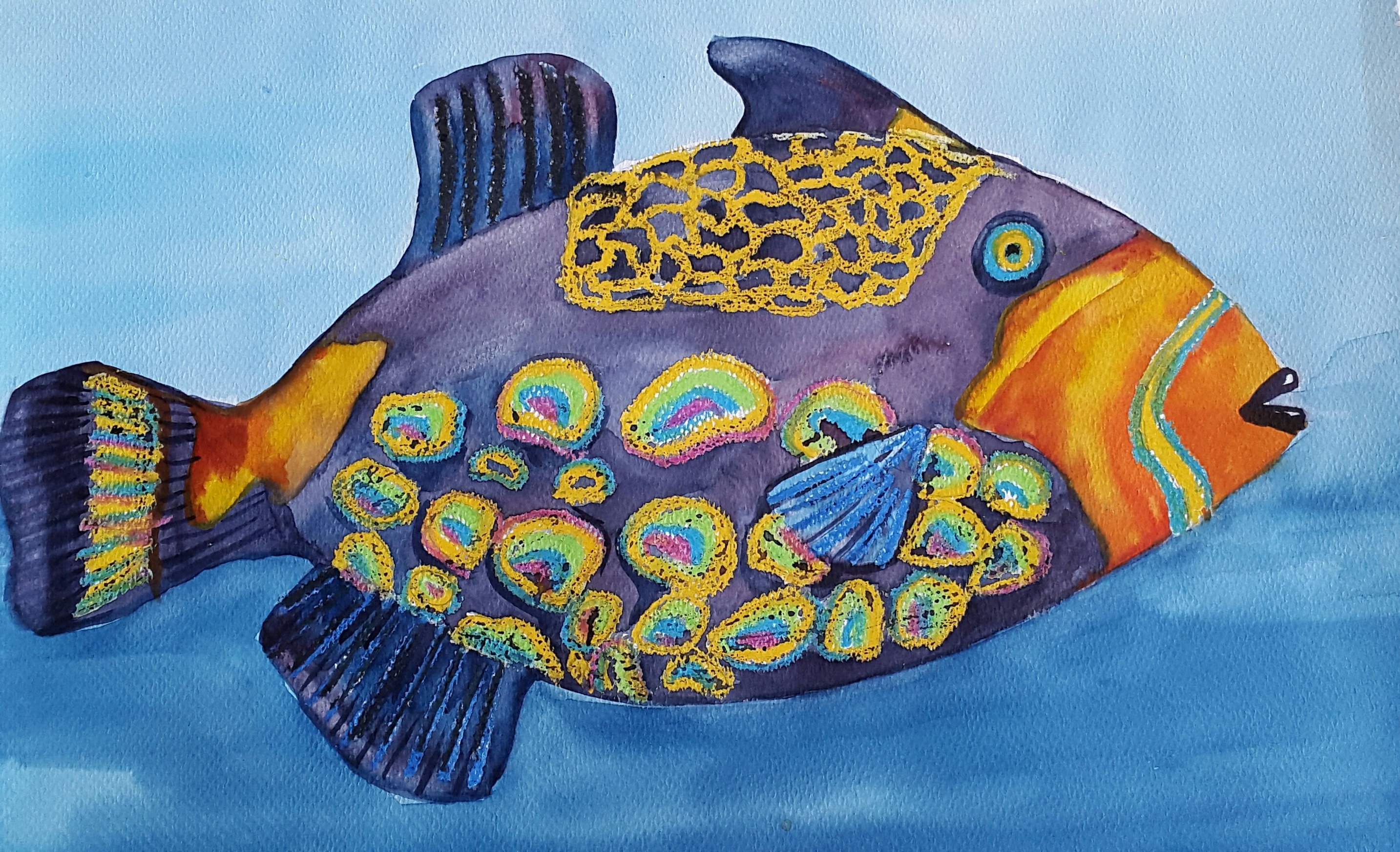 Fisch in Aquarell