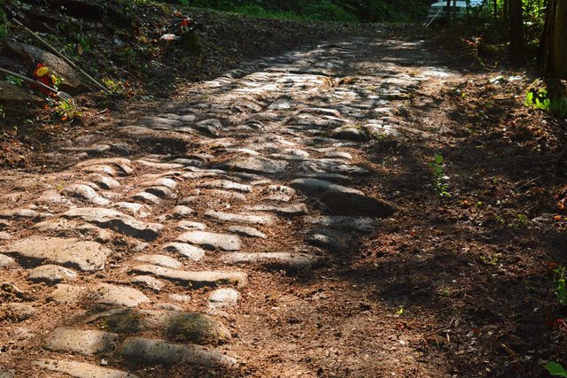 Alte Landsteige in Eichenbühl nach der Freilegung. | Foto: Kurt Steigerwald