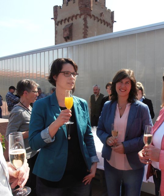 Kindergartenleiterin Tina Schaab des städtischen Kindergartens Pusteblume freut sich, dass die Kinder die Umbauzeit nicht in Baucontainern verbringen müssen