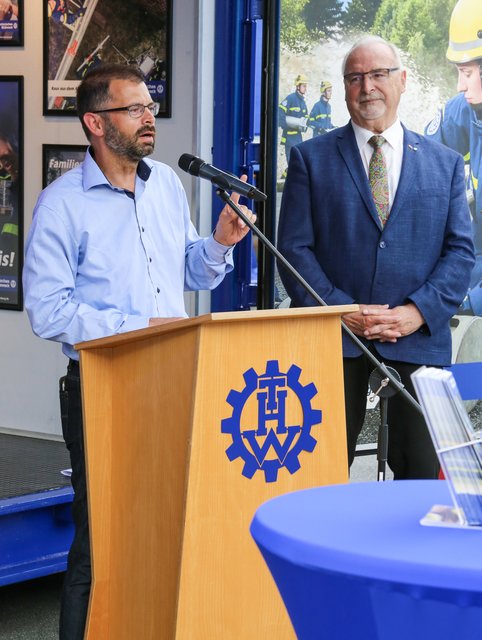 Auch Landrat Jens Marco Scherf lobte die Arbeit des THW Ortsverbands Obernburg.