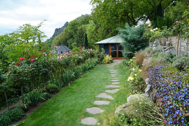 Im Garten des einstigen Bundeskanzlers Konrad Adenauer in Rhöndorf. 