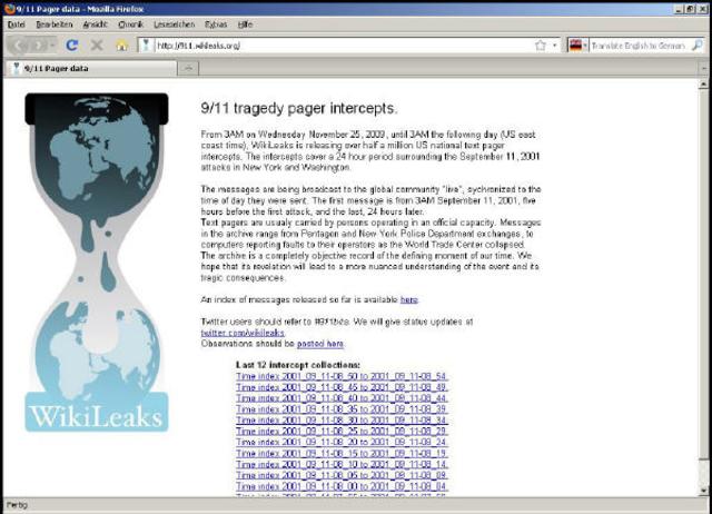 Nachdem am 11. September 2001 in den USA mehrere Terroranschläge verübt worden waren, haben viele Menschen Pager-Nachrichten verschickt. Eine Sammlung dieser Nachrichten waren auf einer neu eingerichteten Internetseite zu sehen.