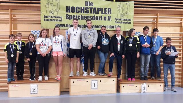 Die bayerischen Meister im Sport Stacking 2019 mit 5 Sportlern vom TV Trennfurt | Foto: Norbert Abb