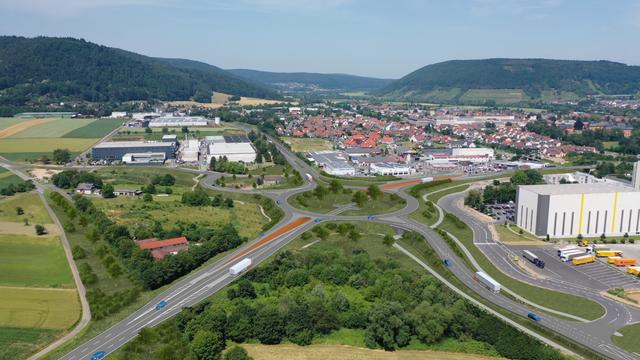 Fotomontage – Fertiger Kreise, Blick auf Kleinheubach. | Foto: Staatliches Bauamt Aschaffenburg