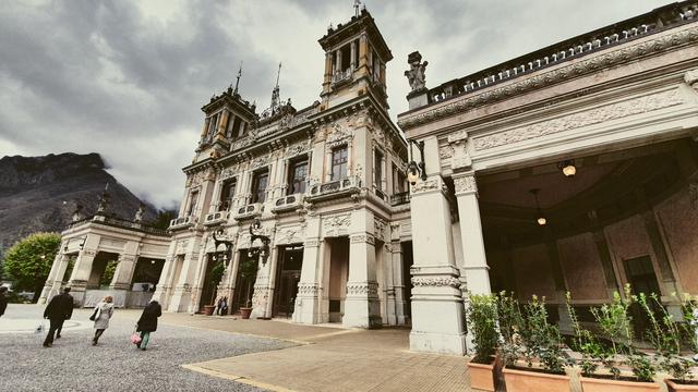 Das Thermalbad in San Pellegrino Terme in der italienischen Lombardei nähe Mailand.