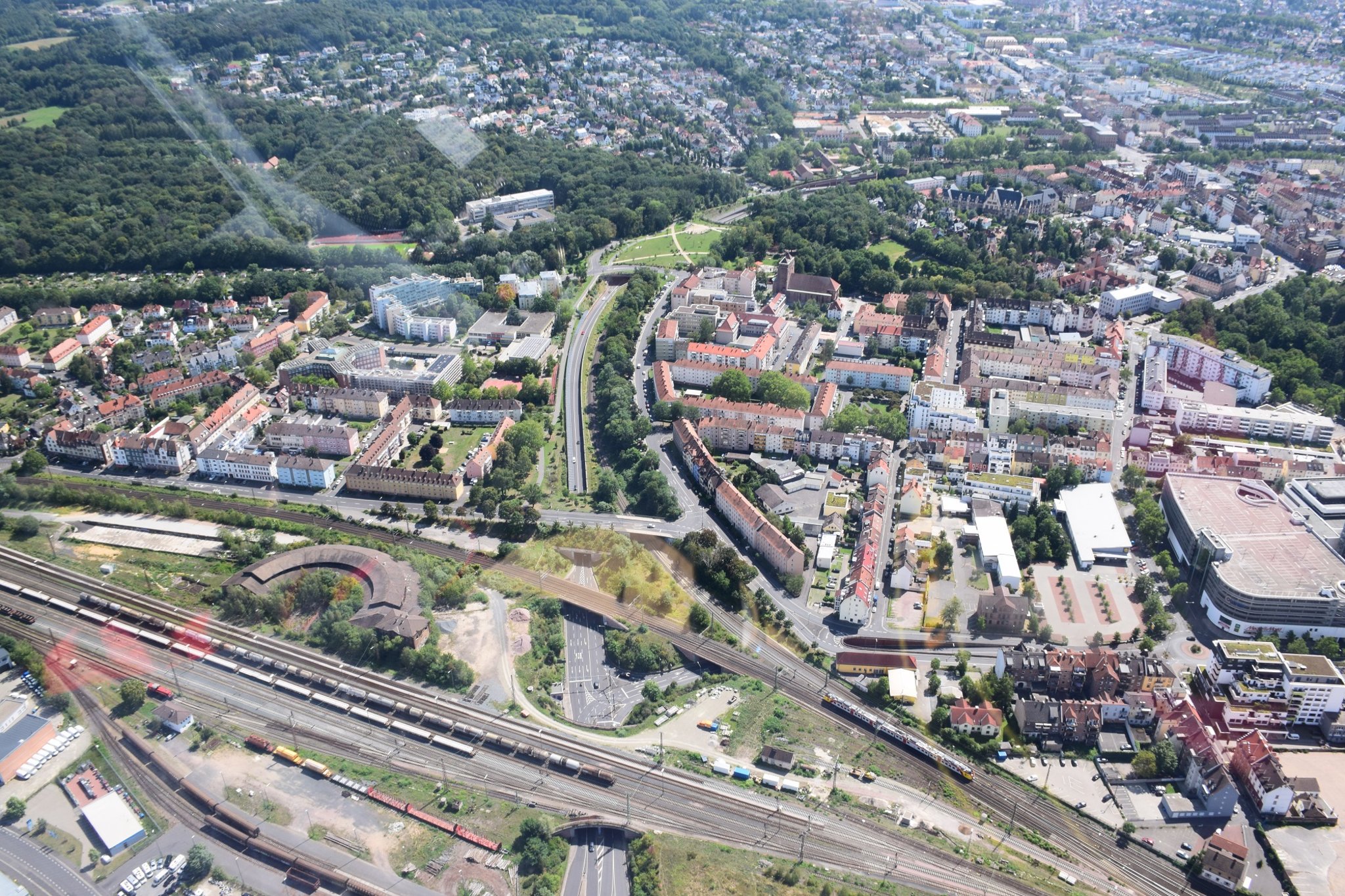 Stadtrat Wolfgang Giegerich Flug über die Österreicher Kolonie, das