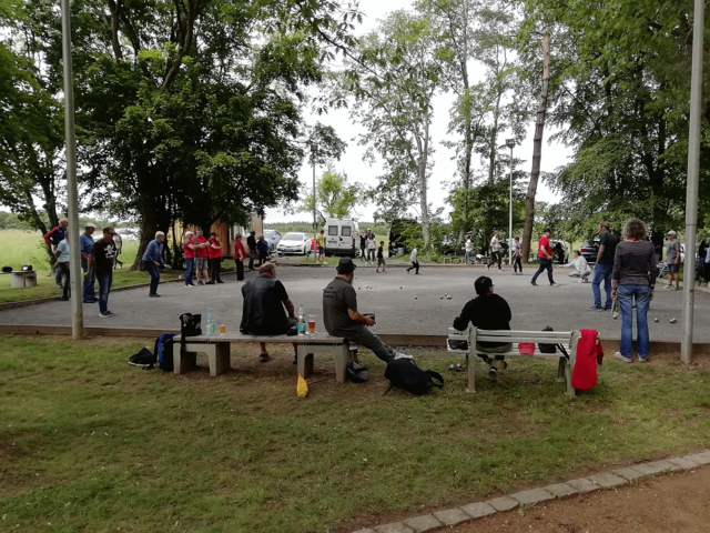 Boule-Spieler des 1. Boule-Club Mechenhard. | Foto:  1. Boule-Club Mechenhard