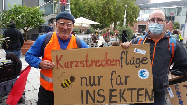 Wolfgang Winter und Manfred Knippel bei Fridays for Future in Aburg