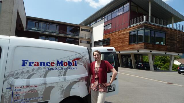 Claire von France Mobil an der Theresia-Gerhardinger-realschule Amorbach | Foto: Brigitte Hartung-Bretz