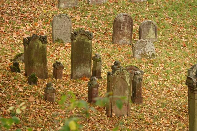 Jüdischer Friedhof in Franken. 