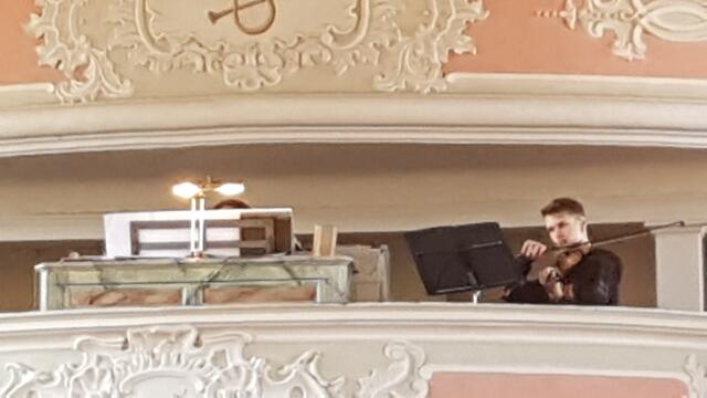 Christoph Breunig, Geige und Chrsitina Breunig, Orgel | Foto: Astrid Lurz