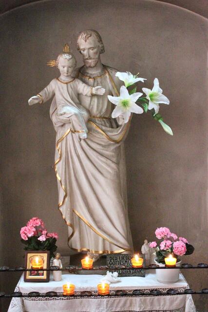 Der hl. Joseph mit dem Jesuskind (Bildnis in der Klosterkirche, Miltenberg)