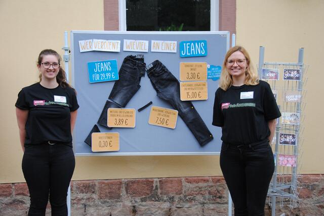 Bildungsreferentin Greta Schulte vom Bildungsreferat der Diözese Würzburg (rechts) und Jugendbildungsreferentin Selina Lieb von der Regionalstelle für kirchliche Jugendarbeit in Miltenberg (links). | Foto: Andrea Kaller-Fichtmüller