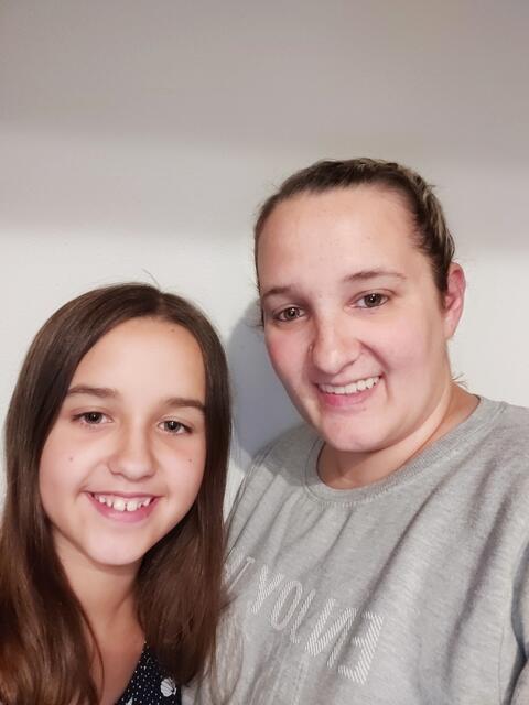 Yvonne Difloe mit Tochter aus Miltenberg.