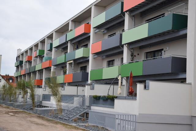 Viele Wohngebäude der Stadtbau haben ein Farbkonzept | Foto: Wolfgang Giegerich