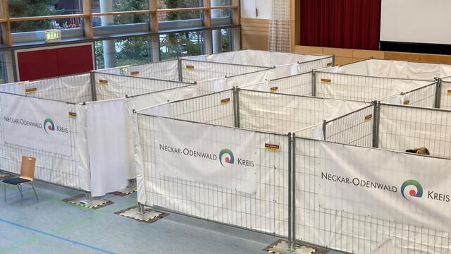Die Impfkabinen sind eingerichtet