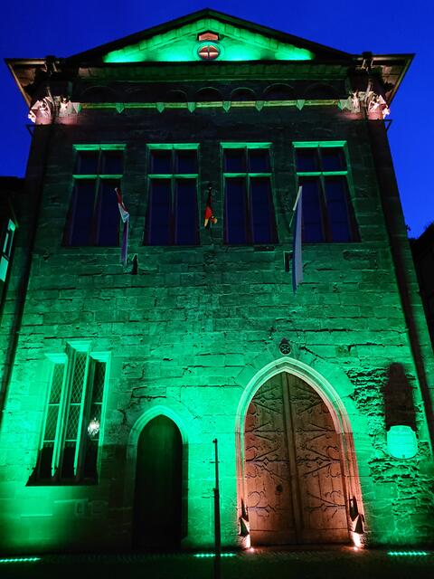 Am Donnerstag sollen wieder viele Gebäude in grünem Licht erstrahlen. Foto: Deutscher Kinderhospizverein e. V.