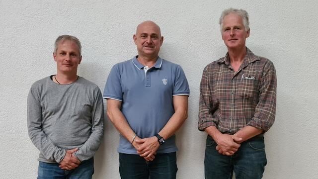 Die Vorstandschaft im Verfahren Buchen (v.l.): Volker Gremminger, Timo Steichler (Vorsitzender) und Peter Beuchert (stellvertretender Vorsitzender).