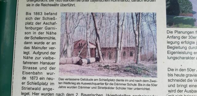 Vorbei am ehemaligen Schießplatz im Strietwald