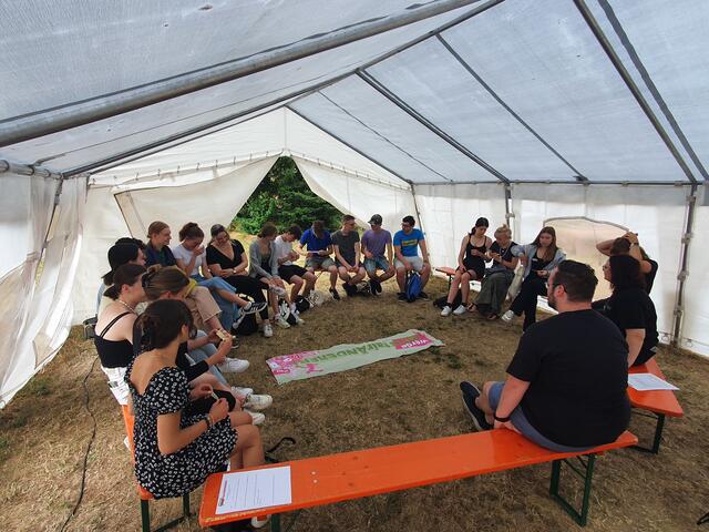 Impressionen vom Workshop mit den Schülerinnen und Schüler des Johannes-Butzbach-Gymnasiums. | Foto: Björn Bülles