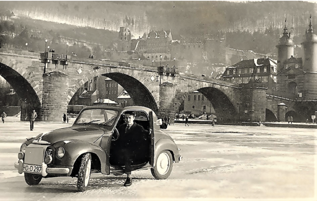 Foto: Neckar in Heidelberg Winter 1962/63