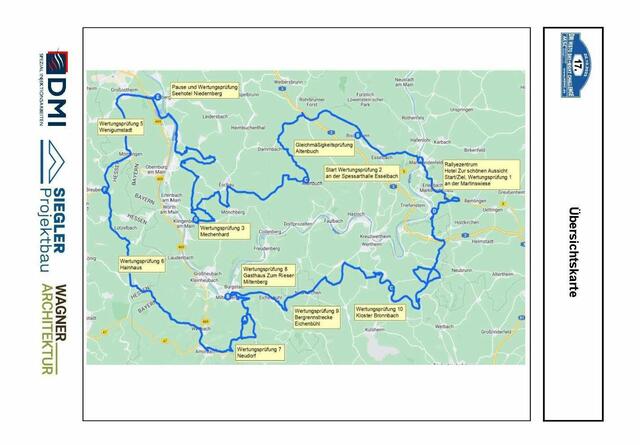 Strecke der Oldtimer - Rally | Foto: MSC Zellingen