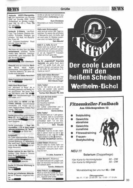 Kleinanzeigen, News Magazin, Juli1984