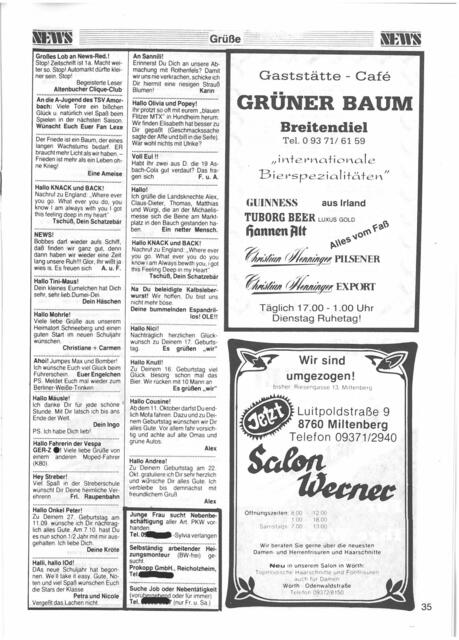 Kleinanzeigen, News Magazin, Oktober 1984