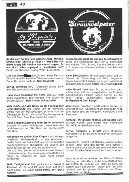 Kleinanzeigen, News Magazin, Juni 1984