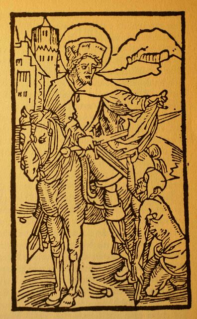 Der heilige Martin, nach einem Holzschnitt von Albrecht Dürer, 1518. Repro: Schönmüller

