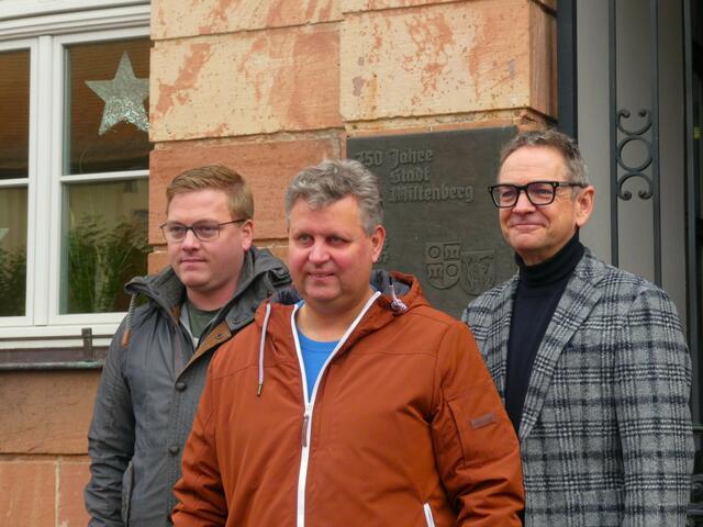 Bürgermeister Bernd Kahlert (rechts) mit den Gästen aus Duchcov/Dux