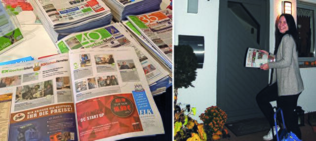 Schaufenster und Wochenblatt kommen an