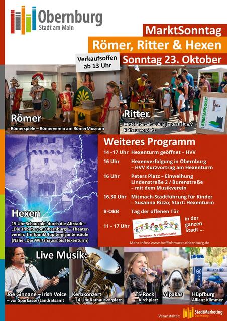 Das Plakat zum großen Open-Air-Schauspiel zur Kerb in Obernburg: Die Tribute von Obernburg, eine Hexe packt aus! | Foto: StadtMarketing Obernburg