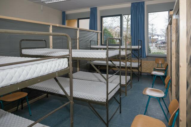 In diesem Raum können acht Geflüchtete untergebracht werden, es gibt aber auch größere Räume. | Foto: Winfried Zang