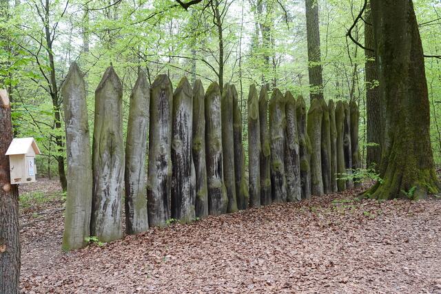Limes-Rekonstruktion im Odenwald. 
