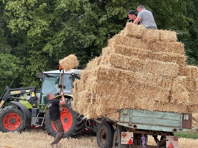 Strohballen für WENSCHDORF FILMREIF Freiluft- und Bulldog-Kino 4.0 am 9. September 2023 | Foto: Musikverein Odenwälder Trachtenkapelle Wenschdorf-Monbrunn e. V.