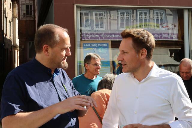 Ansgar Stich im Gespräch mit Ludwig Hartmann | Foto: Werner Billmaier