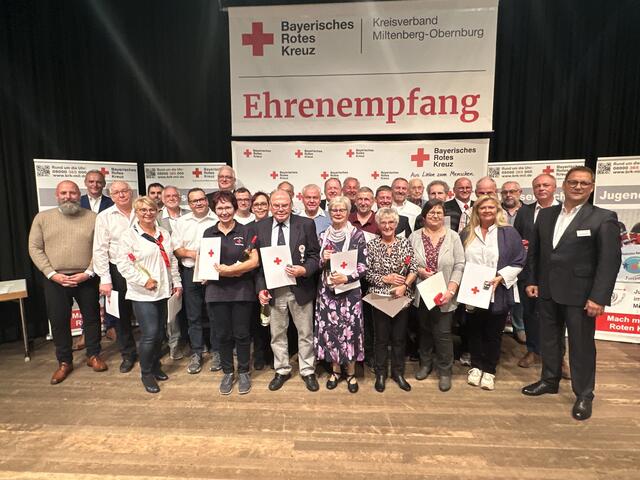 Ehrung für Ehrenamtliche mit 40-jähriger Mitgliedschaft | Foto: BRK Miltenberg-Obernburg